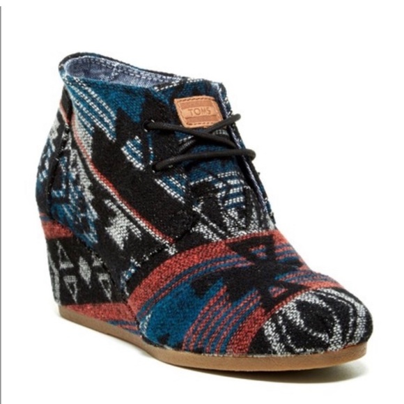 Toms Aztec Jacquard Navajo Dessert Wedges - Picture 2 of 4